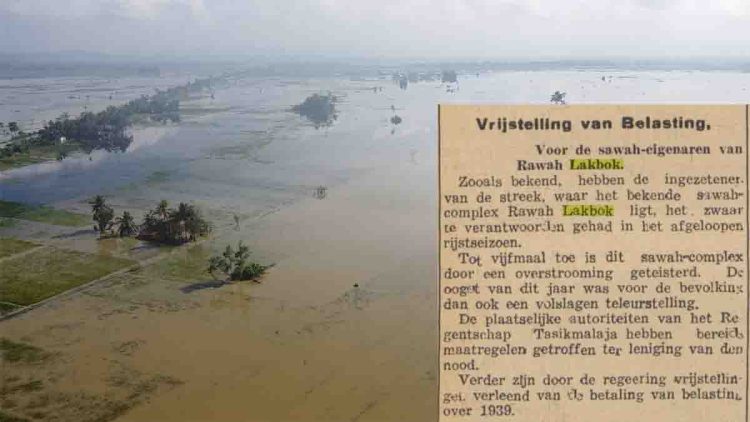 Sejarah Banjir di Lakbok Ciamis dan Pembebasan Pajak untuk Pemilik Sawah