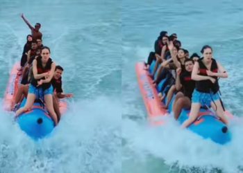 Pacu Jalur di Pantai Pangandaran, Luna Maya Seru Ikuti Tren Aura Farming